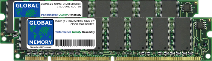 256MB (2 x 128MB) DRAM DIMM MEMORY RAM KIT FOR CISCO 3660 SERIES ROUTERS (MEM3660-32U256D)